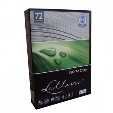 Popierius LETTURA 72, 100% perdirbtas, A4 80g/m2 Popierius LETTURA 72, 100% perdirbtas, A4 80g/m2